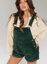 Kacey Short Overalls Khaki Petite
